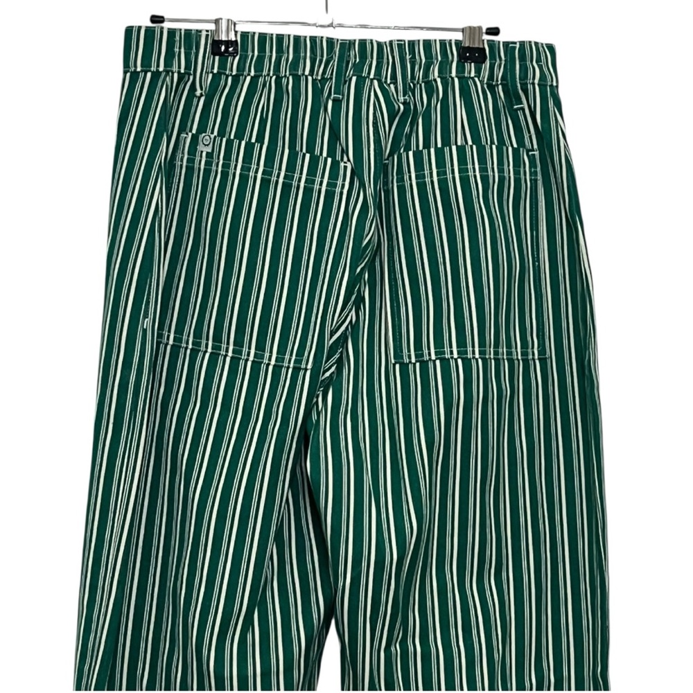 Big Bud Press Western Pants Women’s Size Medium Green Striped Cotton Trousers - Picture 6 of 13